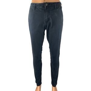 Aeropostale Men's Black High Rise Skinny Chino Khaki Trousers Pants Size 30/34